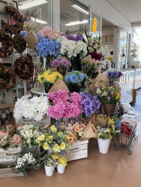 アーティフィシャルフラワー、花瓶コーナーを設置しました！|「大丸フラワー」　（群馬県渋川市の花屋）のブログ